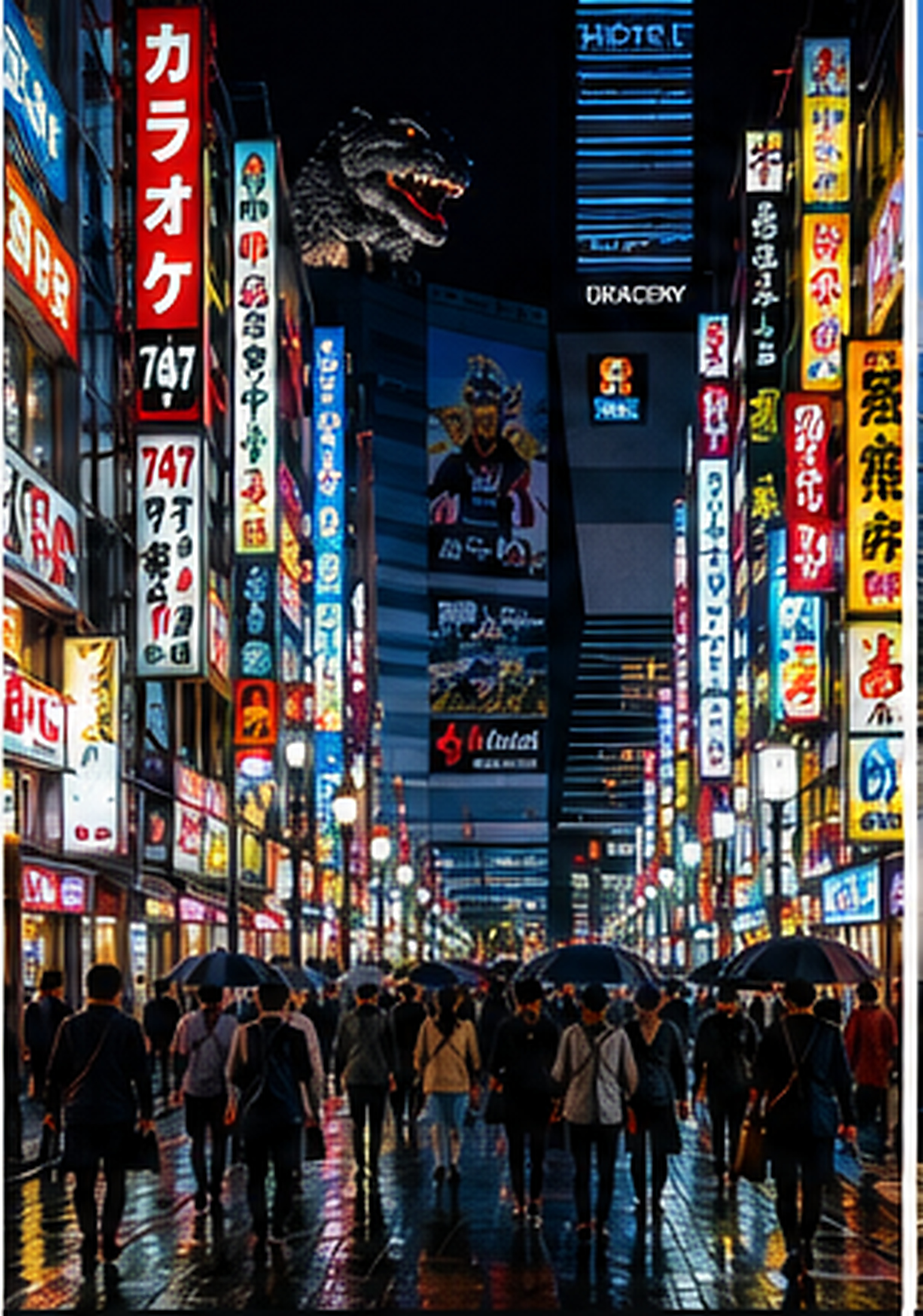 Tokyo street at night